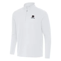 Men's Antigua White Notre Dame Fighting Irish Intent Quarter-Zip Top