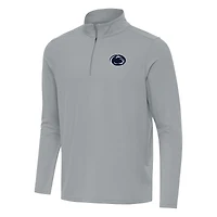 Men's Antigua Gray Penn State Nittany Lions Intent Quarter-Zip Top