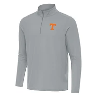 Men's Antigua Gray Tennessee Volunteers Intent Quarter-Zip Top