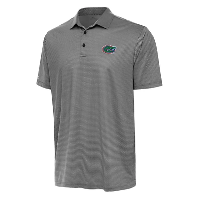 Men's Antigua Black/White Florida Gators Rings Polo