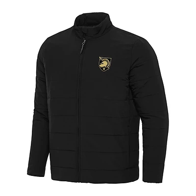 Men's Antigua Black Army Black Knights Swelter Full-Zip Puffer Jacket