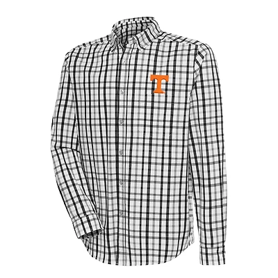 Men's Antigua  Black/Gray Tennessee Volunteers Tending 2 Button-Down Long Sleeve Shirt