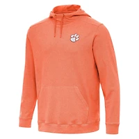 Men's Antigua Heather Orange Clemson Tigers Cloud Pullover Hoodie
