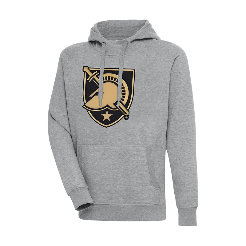 Men's Antigua Heather Gray Army Black Knights Big & Tall Victory Pullover Hoodie