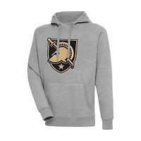 Men's Antigua Heather Gray Army Black Knights Big & Tall Victory Pullover Hoodie