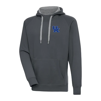 Men's Antigua Charcoal Kentucky Wildcats Big & Tall Victory Pullover Hoodie