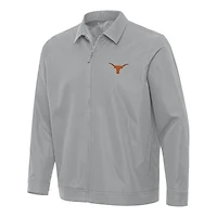 Men's Antigua  Gray Texas Longhorns Pivot Full-Zip Jacket