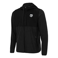 Men's Antigua Black Texas A&M Aggies Sway Full-Zip Hoodie