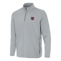 Men's Antigua  Gray Texas A&M Aggies Perilous Quarter-Zip Sweatshirt