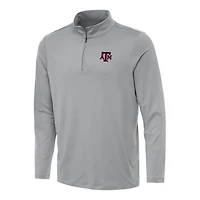 Men's Antigua Gray Texas A&M Aggies Reprocess Quarter-Zip Top