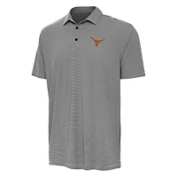 Men's Antigua Black Texas Longhorns Twine Polo