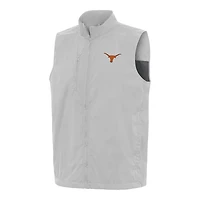Men's Antigua  Heather Gray Texas Longhorns Brisk Full-Zip Vest