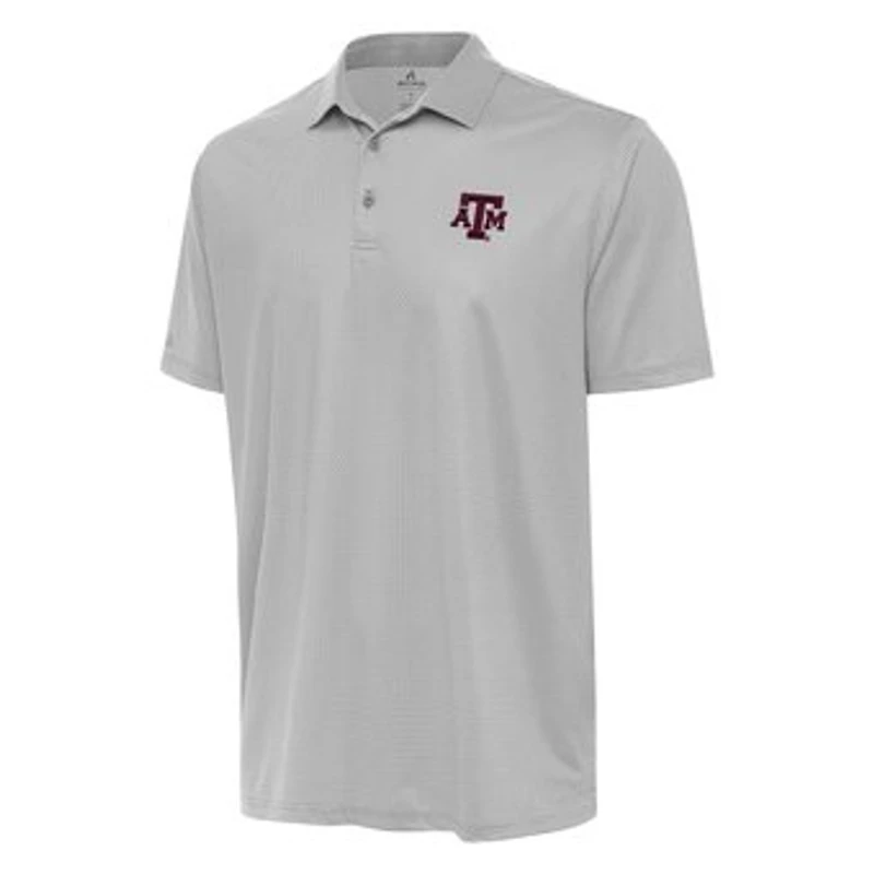 Men's Antigua Gray/White Texas A&M Aggies Rings Polo