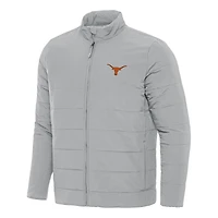 Men's Antigua Gray Texas Longhorns Swelter Full-Zip Puffer Jacket
