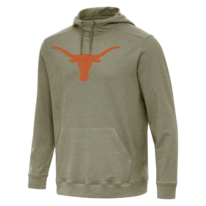 Men's Antigua Olive Texas Longhorns Cloud Pullover Hoodie