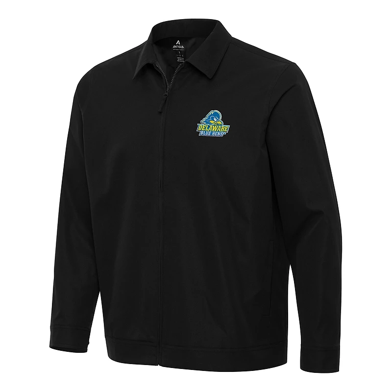 Men's Antigua  Black Delaware Fightin' Blue Hens Pivot Full-Zip Jacket