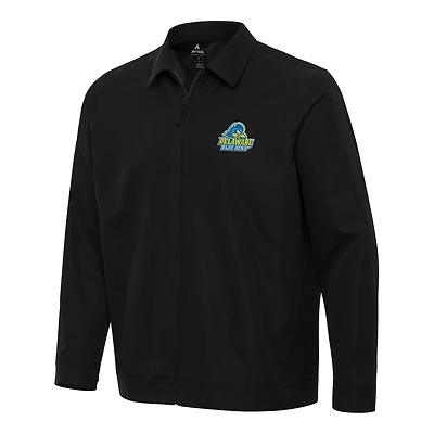 Men's Antigua  Black Delaware Fightin' Blue Hens Pivot Full-Zip Jacket
