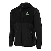 Men's Antigua Black Delaware Fightin' Blue Hens Sway Full-Zip Hoodie Jacket