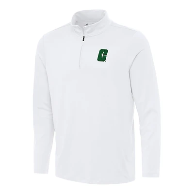 Men's Antigua White Charlotte 49ers Reprocess Quarter-Zip Top