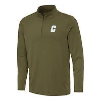 Men's Antigua Olive Charlotte 49ers Reprocess Quarter-Zip Top