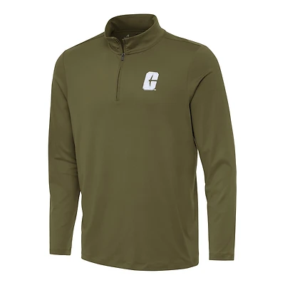 Men's Antigua Olive Charlotte 49ers Reprocess Quarter-Zip Top