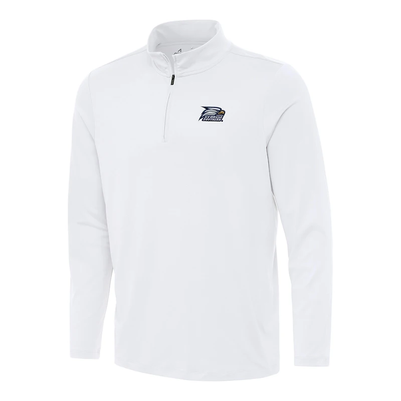 Men's Antigua White Georgia Southern Eagles Reprocess Quarter-Zip Top