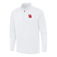 Men's Antigua White Houston Cougars Reprocess Quarter-Zip Top