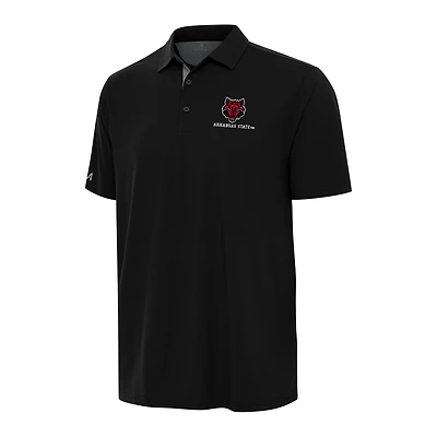 Men's Antigua Black/Gray Arkansas State Red Wolves Era Polo