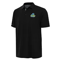 Men's Antigua Black/Gray Delaware Fightin' Blue Hens Era Polo