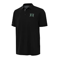 Men's Antigua Black/Gray Hawaii Rainbow Warriors Era Polo