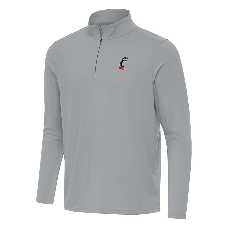 Men's Antigua Gray Cincinnati Bearcats Intent Quarter-Zip Top