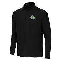 Men's Antigua Black Delaware Fightin' Blue Hens Intent Quarter-Zip Top