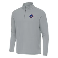 Men's Antigua Gray Boise State Broncos Intent Quarter-Zip Top