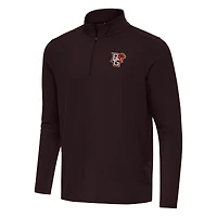 Men's Antigua Brown Bowling Green St. Falcons Intent Quarter-Zip Top