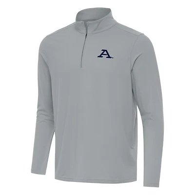 Men's Antigua Gray Akron Zips Intent Quarter-Zip Top