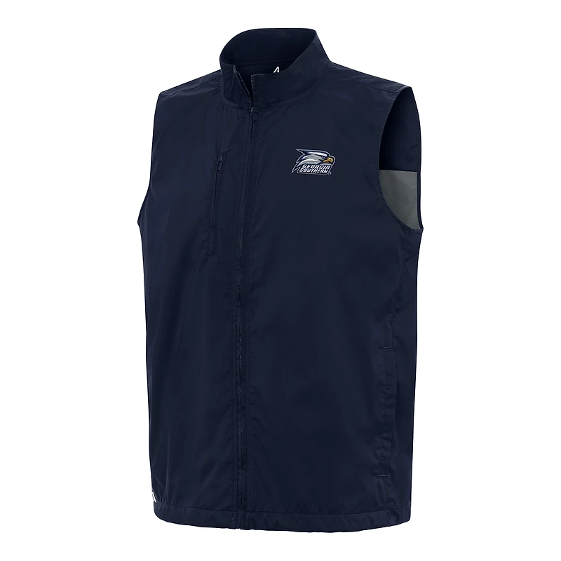 Men's Antigua  Navy Georgia Southern Eagles Brisk Full-Zip Vest