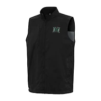 Men's Antigua  Black Hawaii Rainbow Warriors Brisk Full-Zip Vest