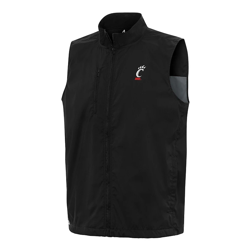 Men's Antigua  Black Cincinnati Bearcats Brisk Full-Zip Vest