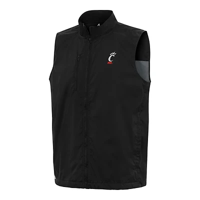 Men's Antigua  Black Cincinnati Bearcats Brisk Full-Zip Vest