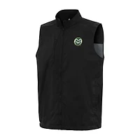 Men's Antigua  Black Colorado State Rams Brisk Full-Zip Vest