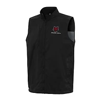 Men's Antigua  Black Arkansas State Red Wolves Brisk Full-Zip Vest