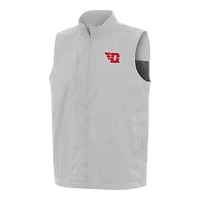 Men's Antigua  Heather Gray Dayton Flyers Brisk Full-Zip Vest
