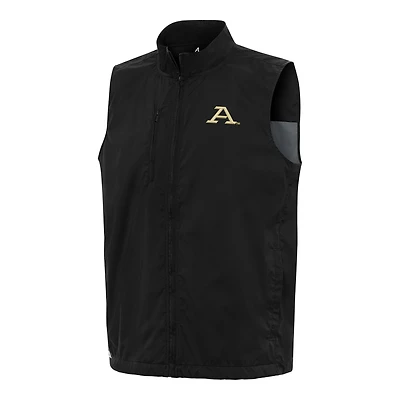 Men's Antigua  Black Akron Zips Brisk Full-Zip Vest