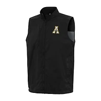 Men's Antigua  Black Appalachian State Mountaineers Brisk Full-Zip Vest