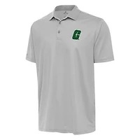 Men's Antigua Gray/White Charlotte 49ers Rings Polo
