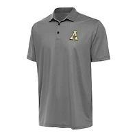 Men's Antigua Black/White Appalachian State Mountaineers Rings Polo