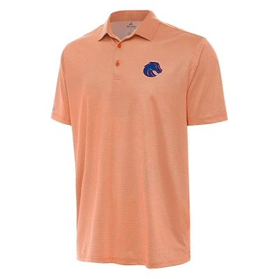 Men's Antigua Orange/White Boise State Broncos Rings Polo