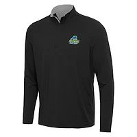 Men's Antigua Black/Gray Delaware Fightin' Blue Hens Content Quarter-Zip Pullover Top