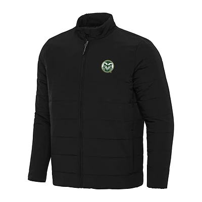 Men's Antigua Black Colorado State Rams Swelter Full-Zip Puffer Jacket