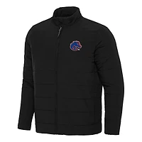 Men's Antigua Black Boise State Broncos Swelter Full-Zip Puffer Jacket